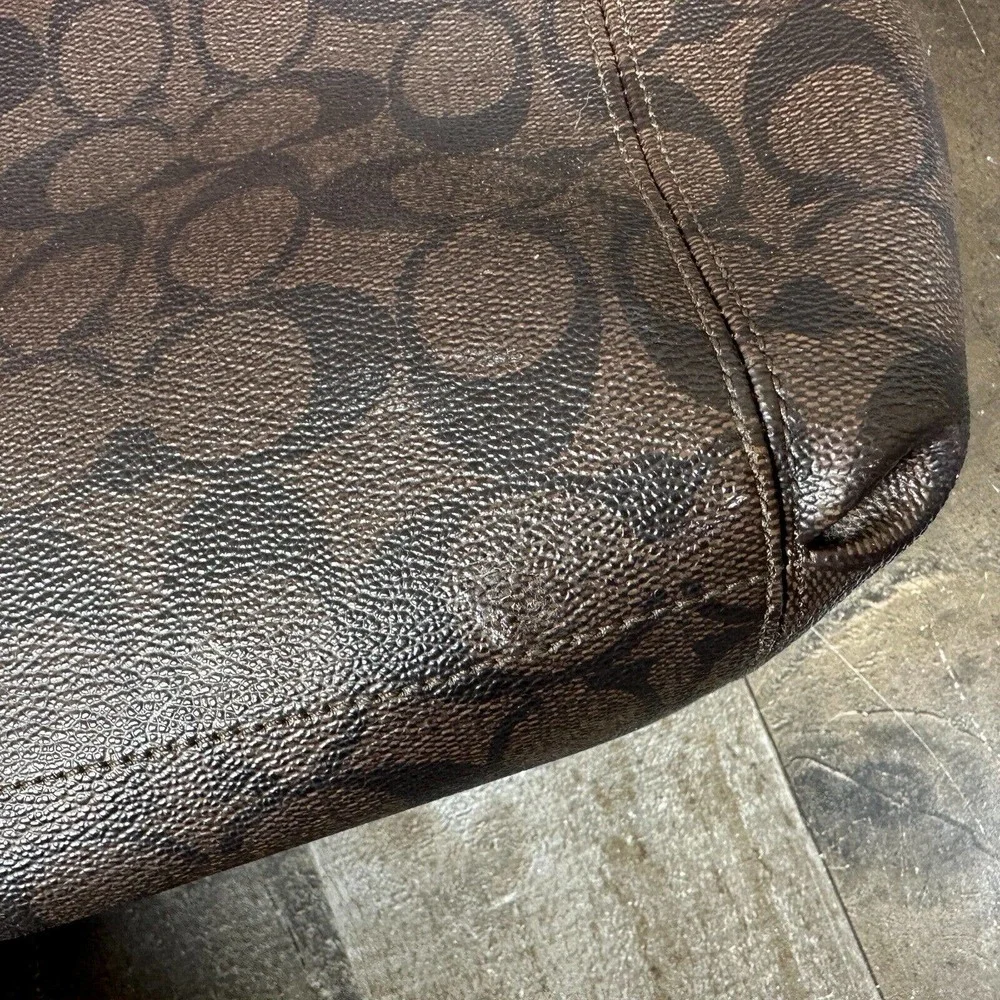 COACH BROOKE‎ CARRYALL IN SIGNATURE CANVAS (F26139) Brown True Red